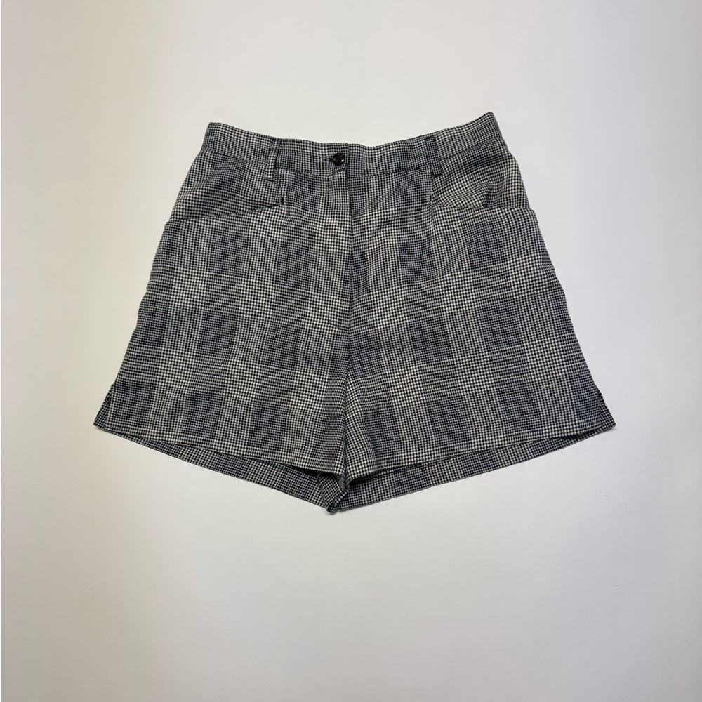 Vintage Le Chateau High Waist Plaid Shorts 90s Houndstooth Canada Made Size 6